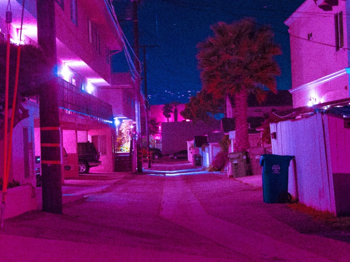 streets nigth, fluo, flow-art-station, los angeles, photography, neon, surreal, asthetic, colors, nostalgy, magenta